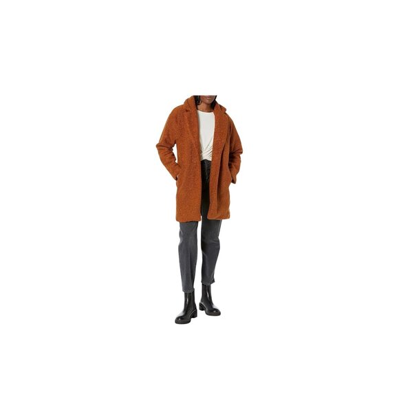 Daily Ritual Brown Oversized Winter Teddy Coat - Picture 2 of 12